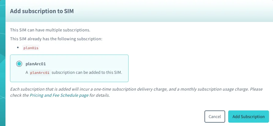 Add Virtual SIM subscription to SIM
