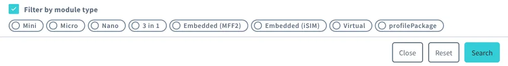 Filter Options